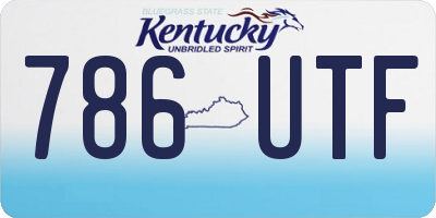 KY license plate 786UTF