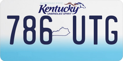 KY license plate 786UTG