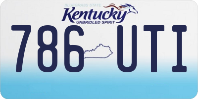 KY license plate 786UTI