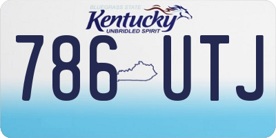 KY license plate 786UTJ