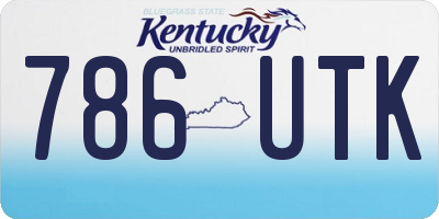 KY license plate 786UTK