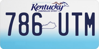 KY license plate 786UTM