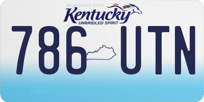KY license plate 786UTN