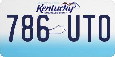 KY license plate 786UTO