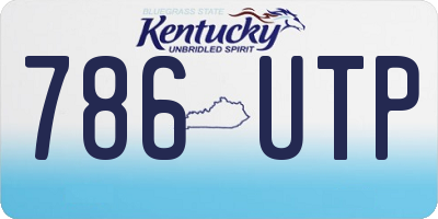 KY license plate 786UTP