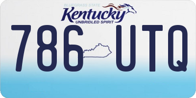 KY license plate 786UTQ