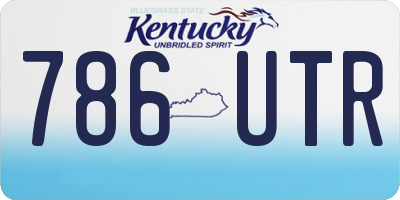 KY license plate 786UTR