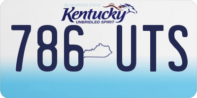 KY license plate 786UTS