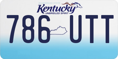 KY license plate 786UTT
