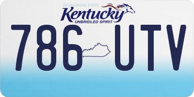 KY license plate 786UTV