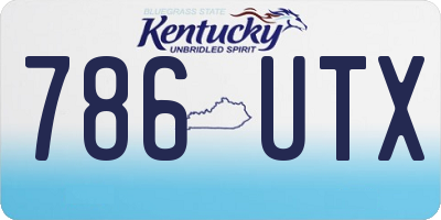 KY license plate 786UTX
