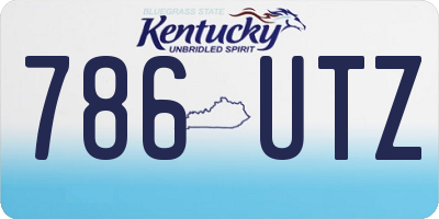 KY license plate 786UTZ