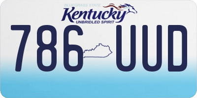 KY license plate 786UUD