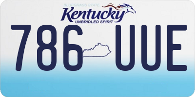 KY license plate 786UUE