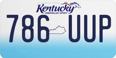KY license plate 786UUP