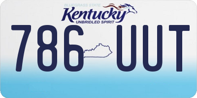 KY license plate 786UUT