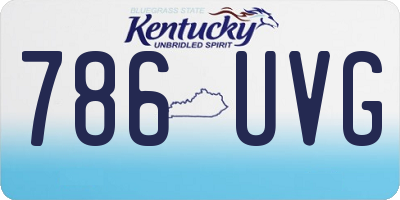 KY license plate 786UVG