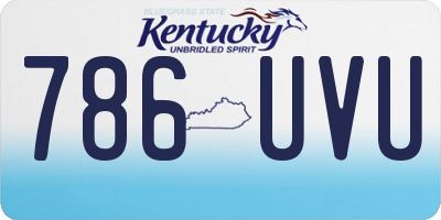 KY license plate 786UVU