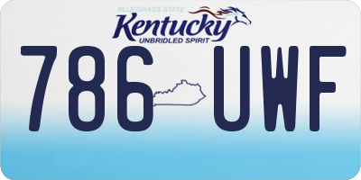 KY license plate 786UWF