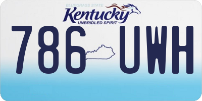 KY license plate 786UWH