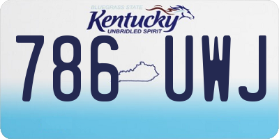 KY license plate 786UWJ
