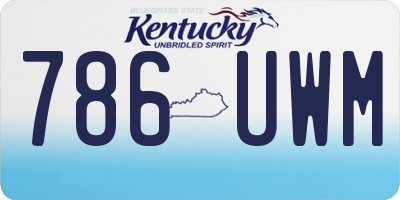 KY license plate 786UWM