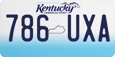 KY license plate 786UXA
