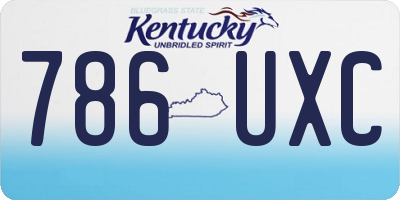 KY license plate 786UXC