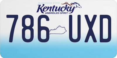 KY license plate 786UXD