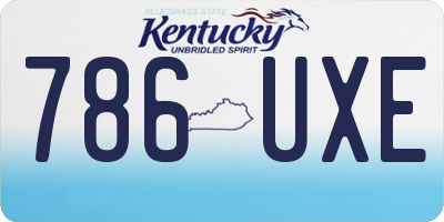 KY license plate 786UXE