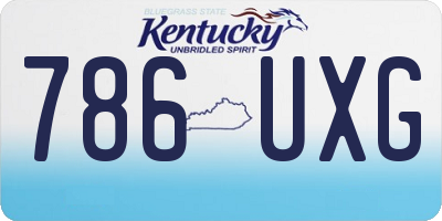 KY license plate 786UXG