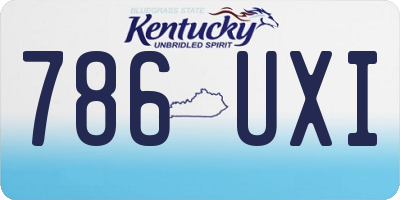 KY license plate 786UXI