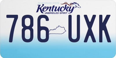 KY license plate 786UXK