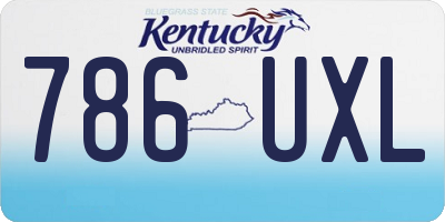 KY license plate 786UXL
