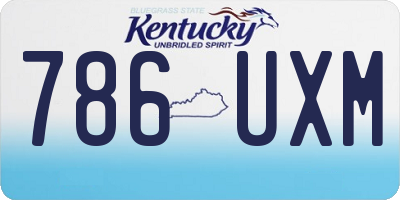 KY license plate 786UXM