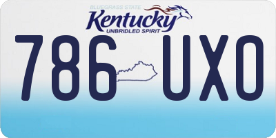 KY license plate 786UXO