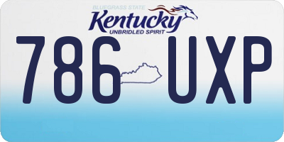 KY license plate 786UXP