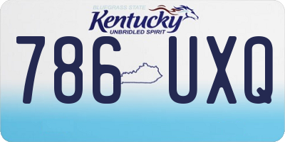 KY license plate 786UXQ