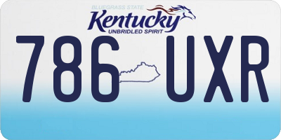 KY license plate 786UXR