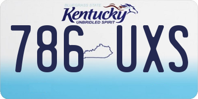 KY license plate 786UXS