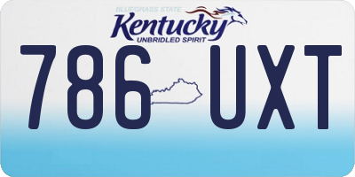 KY license plate 786UXT