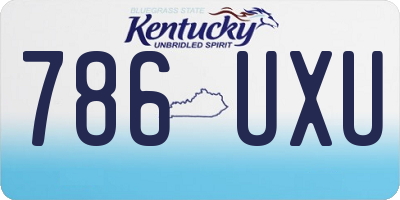 KY license plate 786UXU