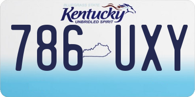 KY license plate 786UXY