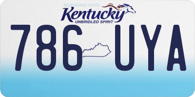 KY license plate 786UYA