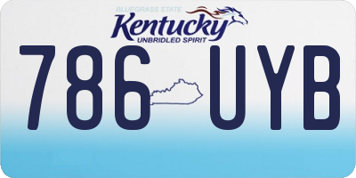 KY license plate 786UYB
