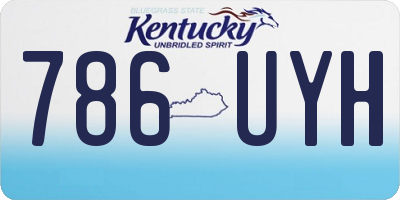 KY license plate 786UYH