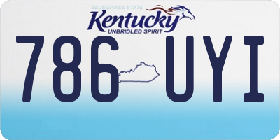 KY license plate 786UYI