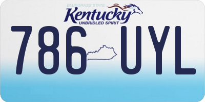 KY license plate 786UYL