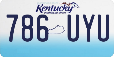 KY license plate 786UYU
