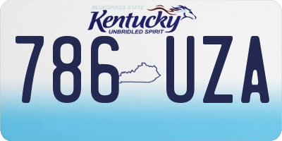 KY license plate 786UZA